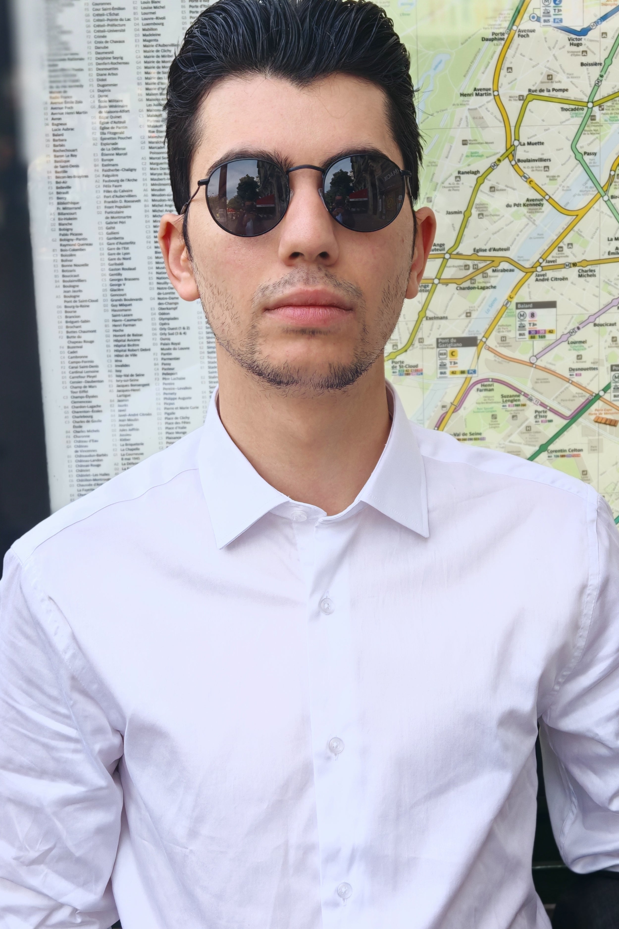 Chemise ajustée 100% coton noble