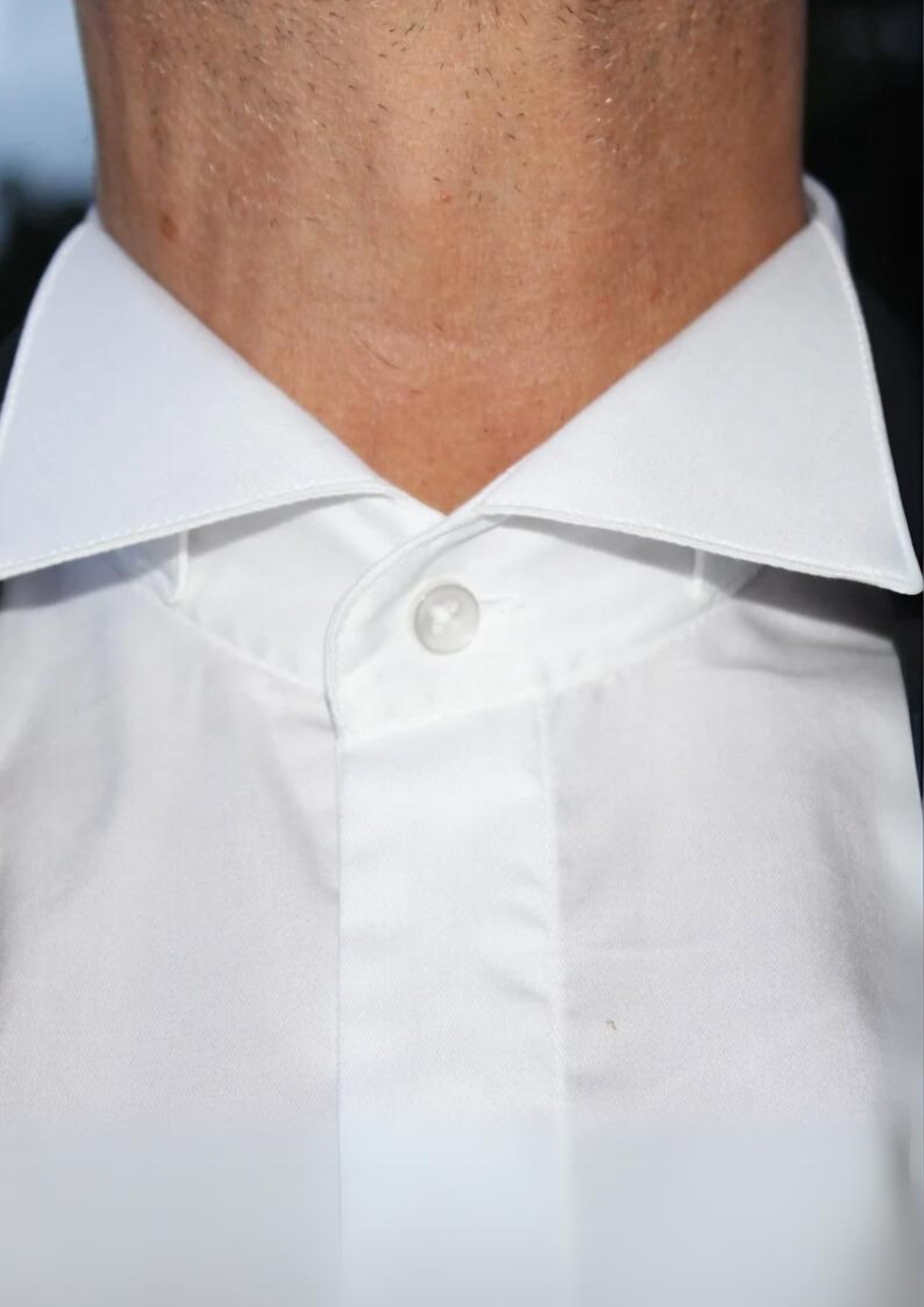 Chemise ajustée cérémonie col cassé poignée mousquetaire 100% coton noble
