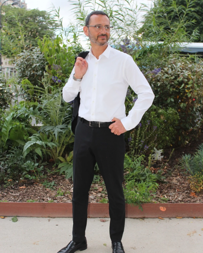 Chemise ajustée 100% coton noble