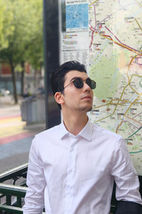 Chemise ajustée 100% coton noble