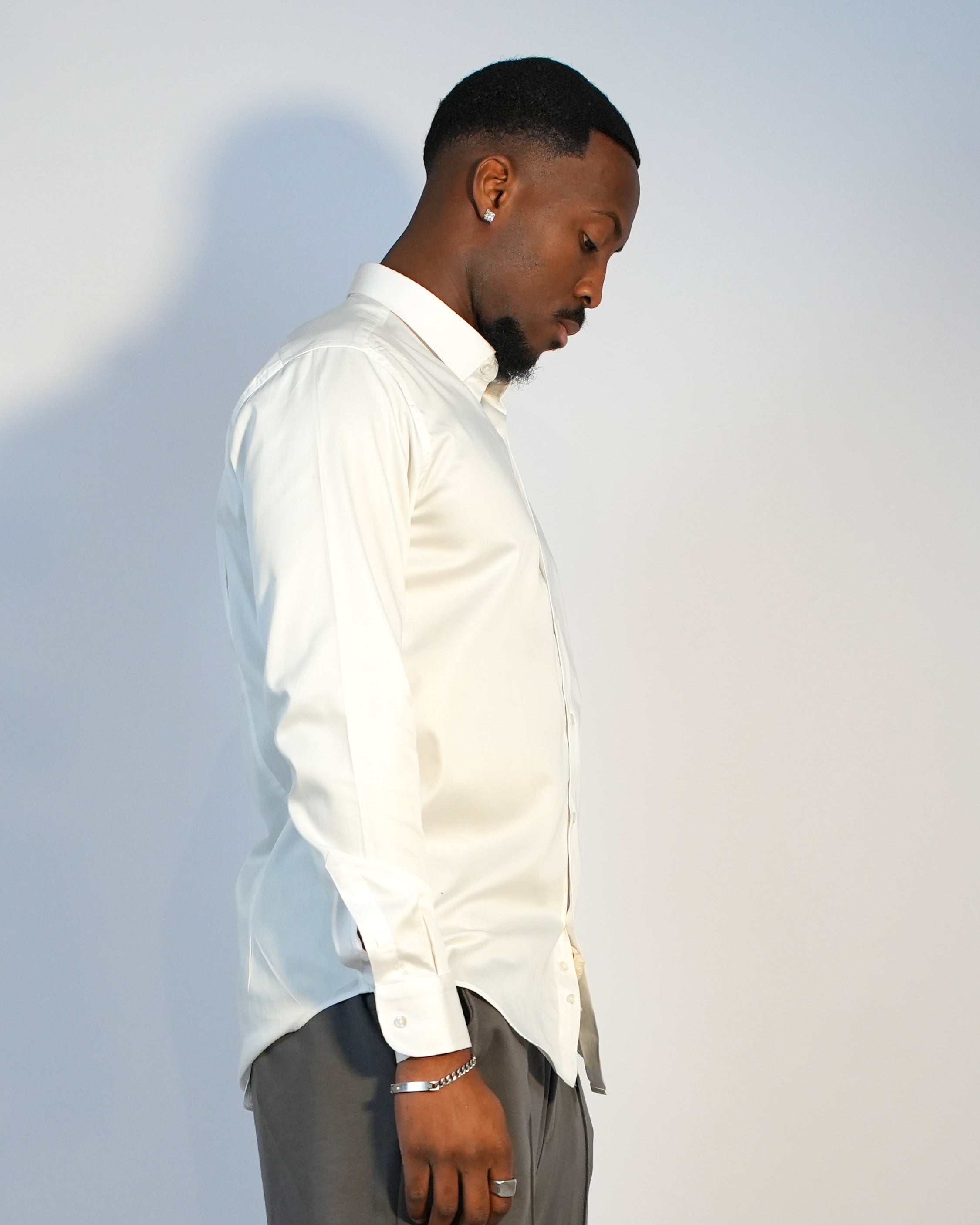 Chemise Ajustée Infroissable – Col Italien