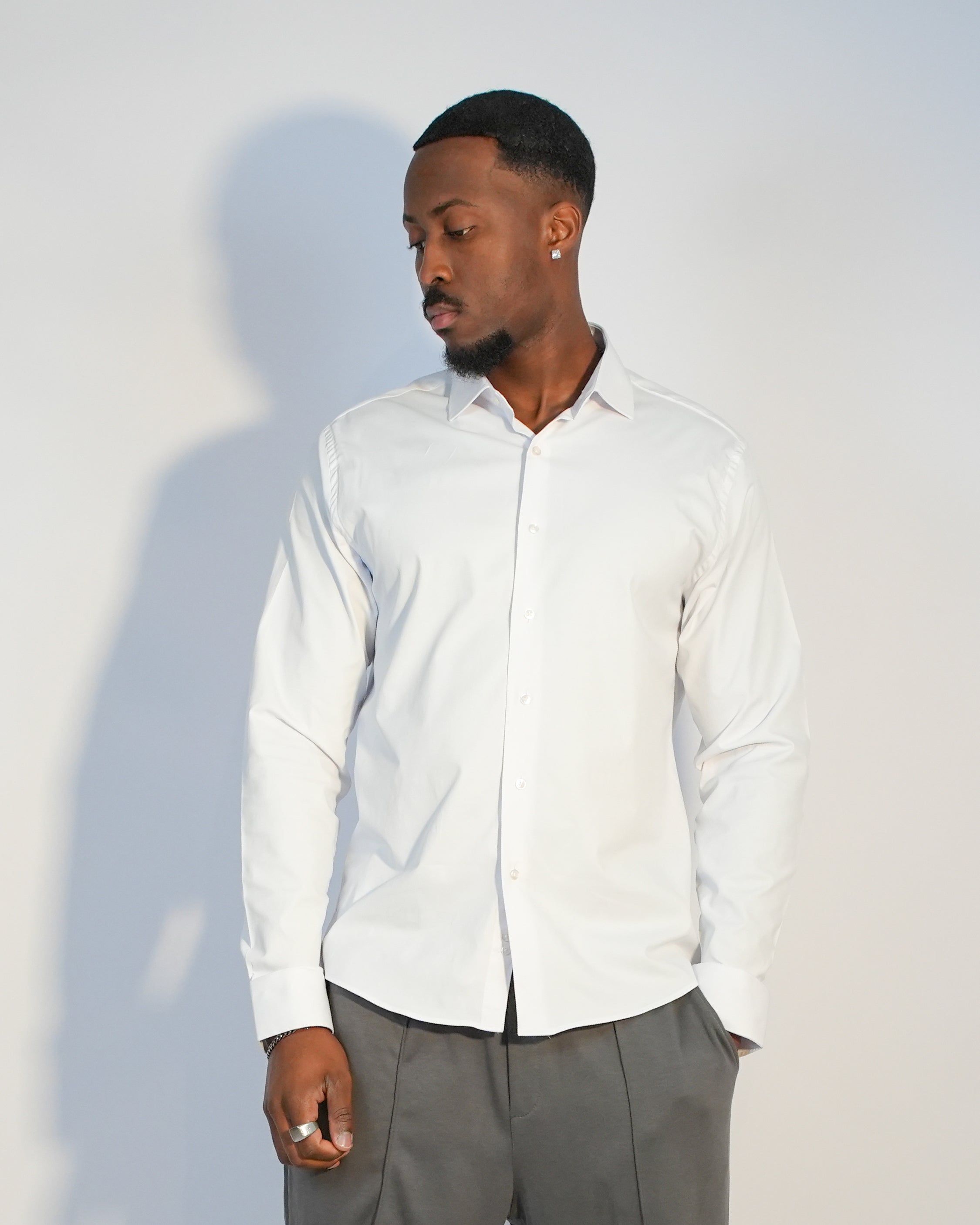 Chemise Ajustée Infroissable – Col Italien