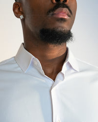 Chemise Ajustée Infroissable – Col Italien avec Poche