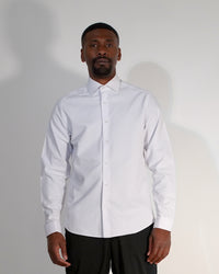 Chemise ajustée Infroissable - Poignets mousquetaires - Col italien