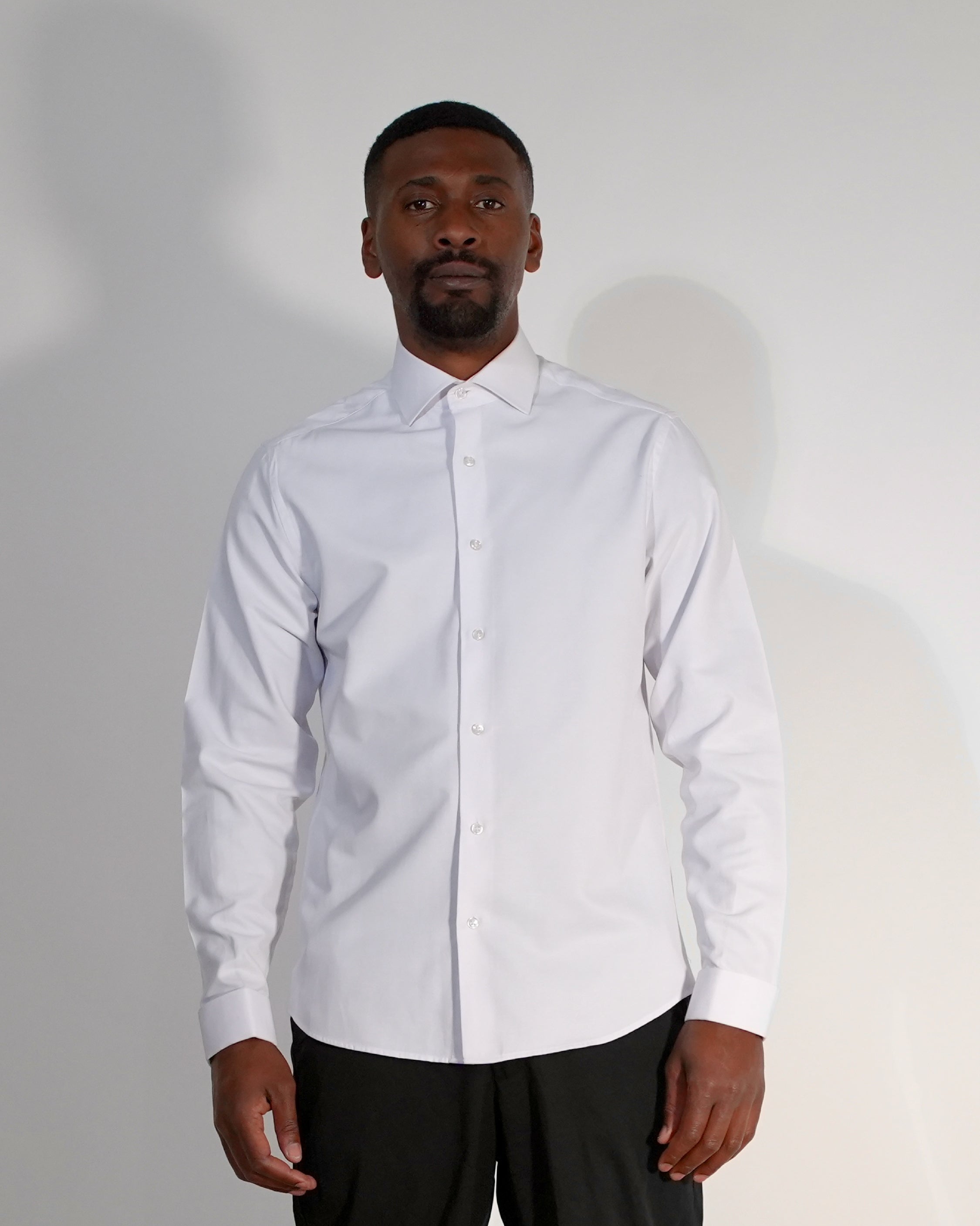 Chemise ajustée Infroissable - Poignets mousquetaires - Col italien