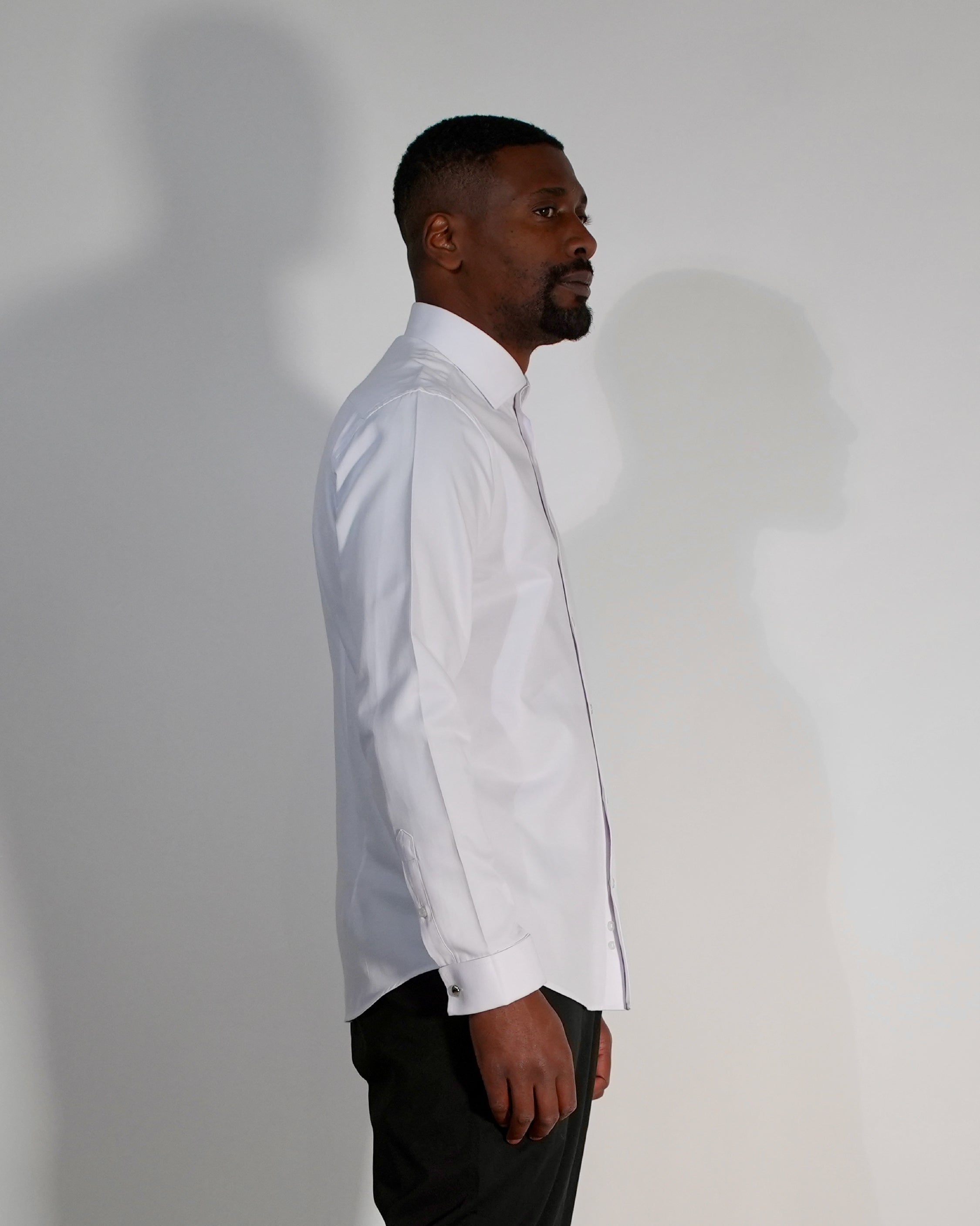 Chemise ajustée Infroissable - Poignets mousquetaires - Col italien